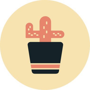 Kaktüs. Web simgesi basit illüstrasyon