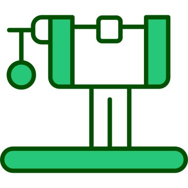 Yeşil ve beyaz bir robotun vektör çizimi