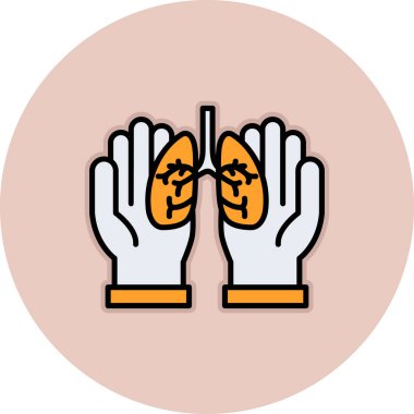 Bir eldiven simgesinin vektör çizimi