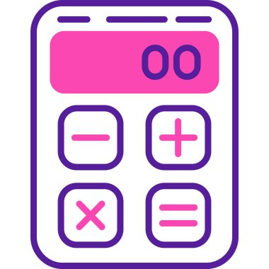 Hesap makinesi. Web simgesi basit illüstrasyon