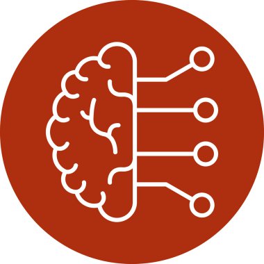 Beyin. Web simgesi basit illüstrasyon