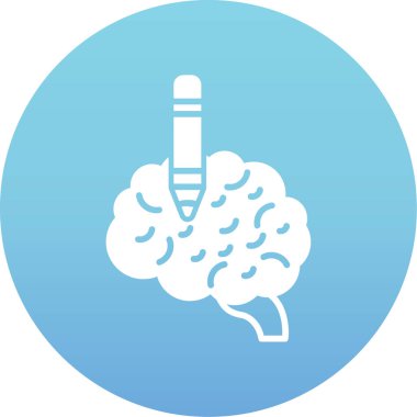 beyin ikonu vektör illüstrasyonu