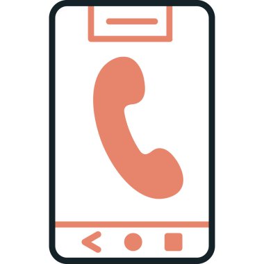 telefon simgesi, vektör illüstrasyonu