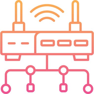router simgesi vektör illüstrasyonu
