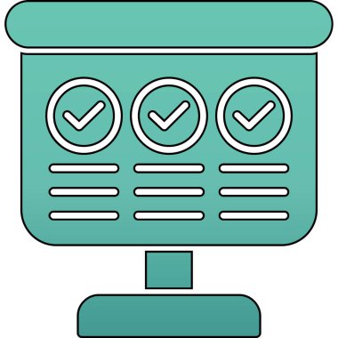 Liste simgesi rengi dış hat vektörünü kontrol et