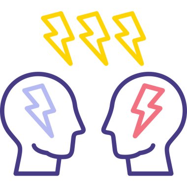 Şimşek vektör simgesi. resimleme