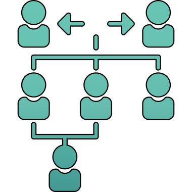İş dünyasındaki bir grup insanın vektör çizimi.