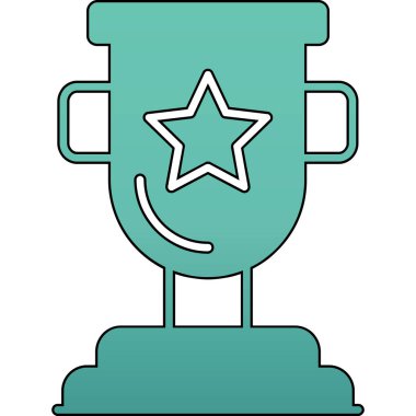 Kupa ikonu. Web için kupa kupa vektör simgesinin özet çizimi