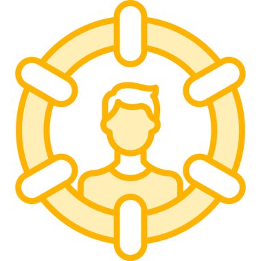 Bir insan simgesinin vektör illüstrasyonu