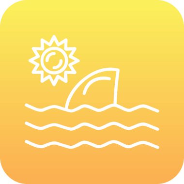 güzel yaz tatili vektör simgesi