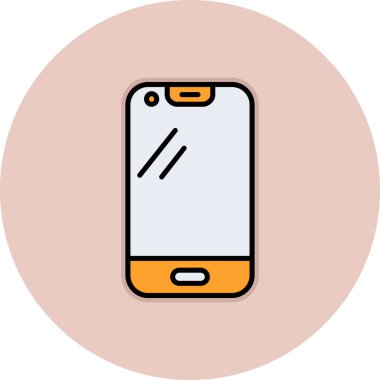 Cep telefonu simgesi, vektör illüstrasyonu