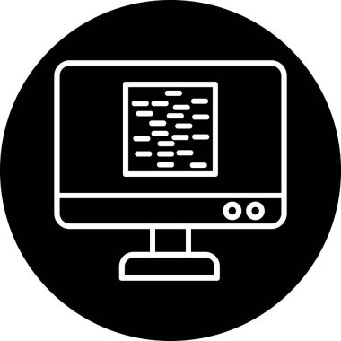 Bilgisayar simgesinin vektör illüstrasyonu