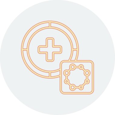 tıbbi ve sağlık renkli simge, vektör illüstrasyonu