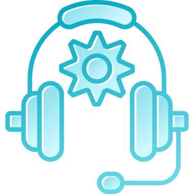 Kulaklık. Web simgesi basit illüstrasyon