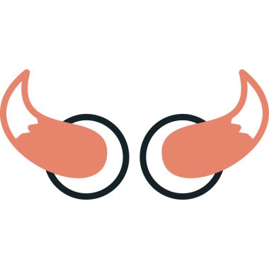 Şirin bir çizgi film simgesinin vektör çizimi