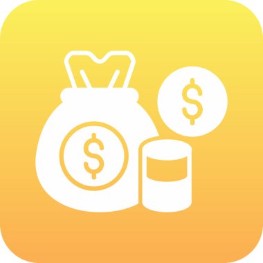 çanta dolar simgesi düz stil