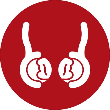 kırmızı yuvarlak vektör simgesi