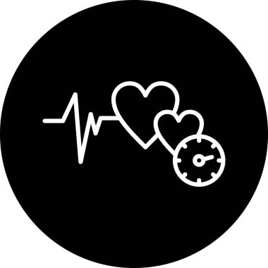kalp atış hızı simgesi, vektör tasarımı