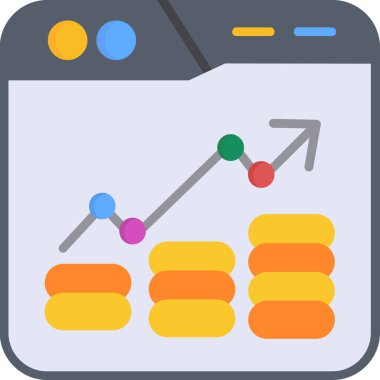 iş analizi grafik simgesi doldurulmuş ana hatlar biçimi