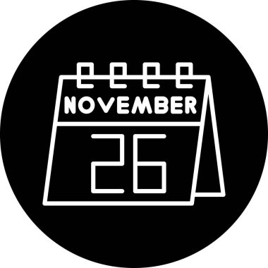 Takvim simgesinin tarih ve günü ile vektör illüstrasyonu