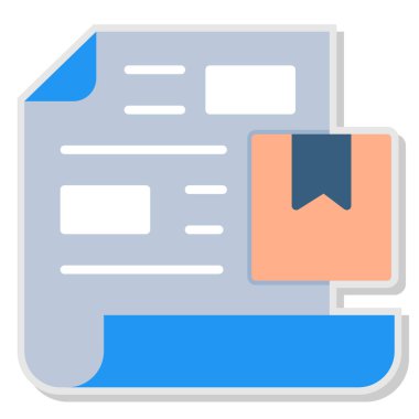 belge simgesi vektör illüstrasyonu