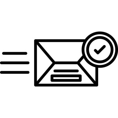 E- posta sembolü satırı vektör illüstrasyonlu zarf