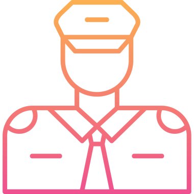 Asker. Web simgesi basit illüstrasyon