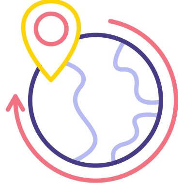 konum. Web simgesi basit illüstrasyon