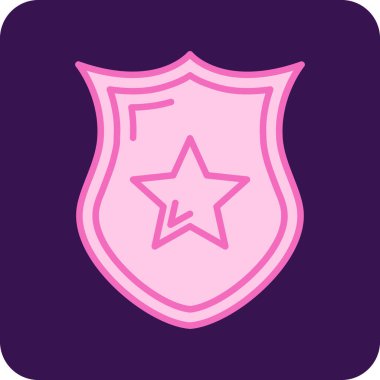 rozet vektör simgesi modern illüstrasyon