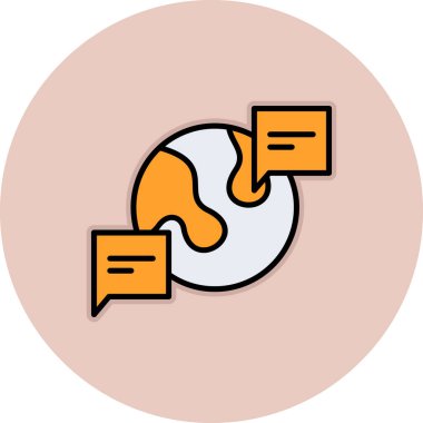 Sohbet simgesi vektör illüstrasyonu