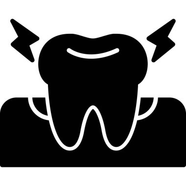 Diş simgesi vektör illüstrasyonu