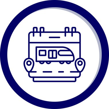 Otobüs. Web simgesi basit tasarım