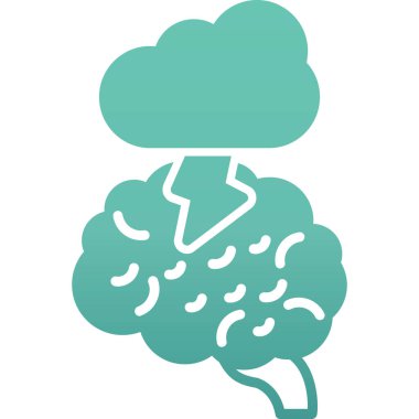 Yağmur ikonlu bulut. vektör illüstrasyonu