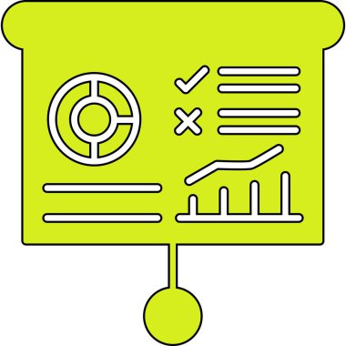 Analiz tahtası simgesi, modern basit illüstrasyon