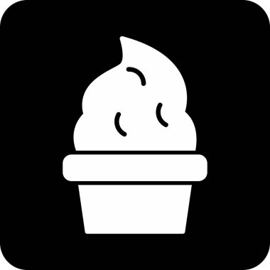 Kek tatlısının ana hatlarıyla buz ikonu