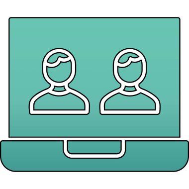 İş dünyası takım simgesinin vektör illüstrasyonu