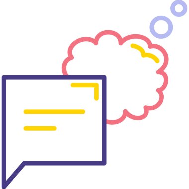 Konuş. Web simgesi basit illüstrasyon