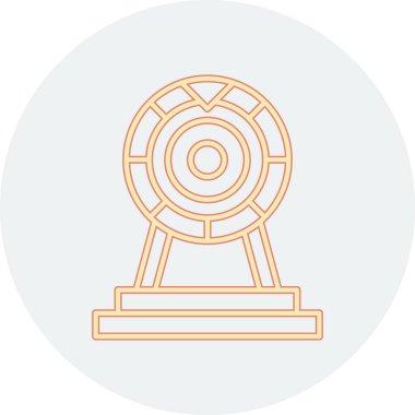 Beyaz arkaplanda yuvarlak bir topun vektör simgesi