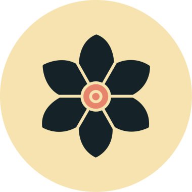 Çiçek. Web simgesi basit illüstrasyon