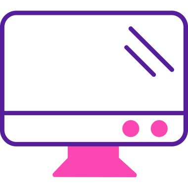 Bilgisayar. Web simgesi basit illüstrasyon