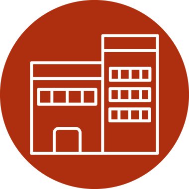 Modern yapı simgesinin vektör illüstrasyonu