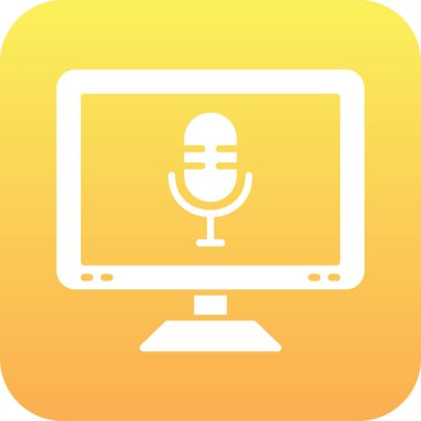 Mikrofon simgesinin vektör illüstrasyonu