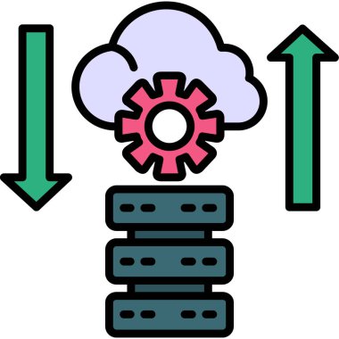 bulut veri sunucusu simgesi
