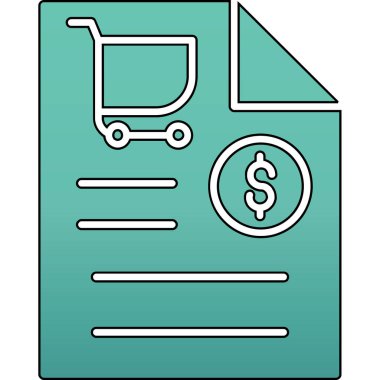 alışveriş sepeti ile bill vektör çizim tasarım