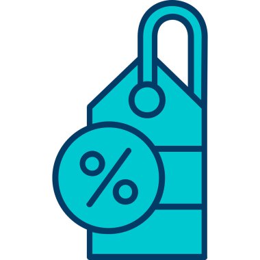 İndirim etiketi simgesi, basit özet biçimi