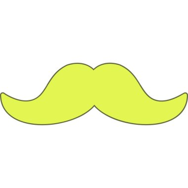 izole edilmiş renkli bıyık ikonu. vektör çizimi tasarımı