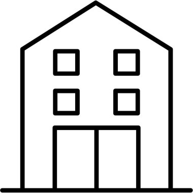 ev inşa simgesi, vektör illüstrasyonu