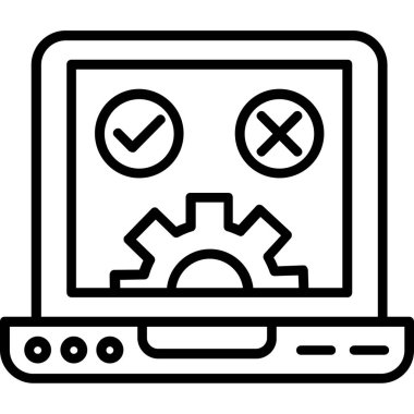 Bilgisayar ekranı. Ağ simgesi. resimleme