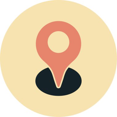 harita pin ikonu vektör illüstrasyonu