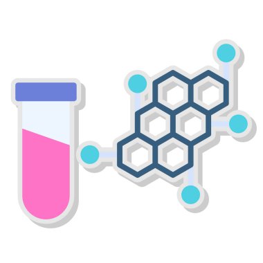DNA moleküllü kimyasal test tüpü